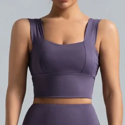 Women's Light Support Sports Bra Running Bra Open Back Wirefree Bra Top Padded Fitness Leisure Sports Running Breathable Lightweight Soft Spandex Dark Pink Pink+Red Rust Red Solid Colored