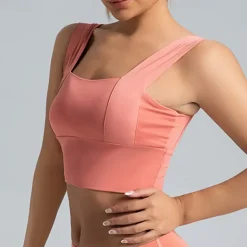 Women's Light Support Sports Bra Running Bra Open Back Wirefree Bra Top Padded Fitness Leisure Sports Running Breathable Lightweight Soft Spandex Dark Pink Pink+Red Rust Red Solid Colored