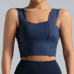 Women's Light Support Sports Bra Running Bra Open Back Wirefree Bra Top Padded Fitness Leisure Sports Running Breathable Lightweight Soft Spandex Dark Pink Pink+Red Rust Red Solid Colored