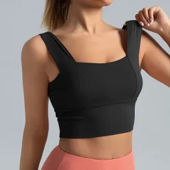 Women's Light Support Sports Bra Running Bra Open Back Wirefree Bra Top Padded Fitness Leisure Sports Running Breathable Lightweight Soft Spandex Dark Pink Pink+Red Rust Red Solid Colored