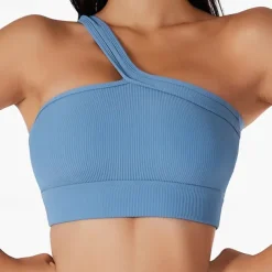 Women's Light Support Sports Bra Running Bra Open Back Wirefree Bra Top Padded Fitness Leisure Sports Running Breathable Lightweight Soft Black White Blue Solid Colored