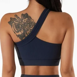 Women's Light Support Sports Bra Running Bra Open Back Wirefree Bra Top Padded Fitness Leisure Sports Running Breathable Lightweight Soft Black White Blue Solid Colored