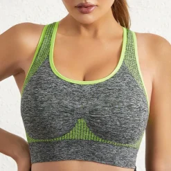 Women's Light Support Sports Bra Running Bra Racerback Wirefree Bra Top Padded Fitness Leisure Sports Running Breathable Lightweight Soft Blue Dark Gray Purple Solid Colored