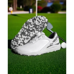 Women's Lightweight Golf Shoes – Modern Sports Trainers with Pink Accents for Daily Golf Practice and Summer Outdoor Activities