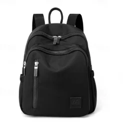 Women's Lightweight Nylon Backpack – Water-Resistant Casual Travel Bag with Multiple Pockets, Stylish Daypack for Work, School, and Outdoor Use