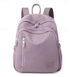 Women's Lightweight Nylon Backpack – Water-Resistant Casual Travel Bag with Multiple Pockets, Stylish Daypack for Work, School, and Outdoor Use