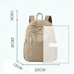 Women's Lightweight Nylon Backpack – Water-Resistant Casual Travel Bag with Multiple Pockets, Stylish Daypack for Work, School, and Outdoor Use