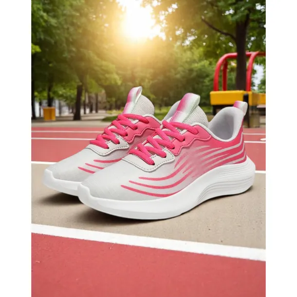 Women's Lightweight Running Shoes - Green Accents with Breathable Mesh, Ideal for Sports and Active Outdoor Workouts