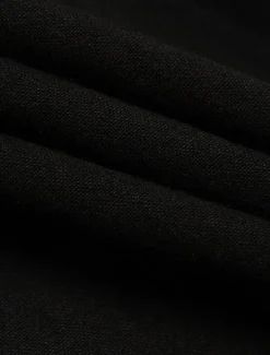 Women's Linen Black Loose Pleated Adjustable Drawstring Dhoti Pants with Pockets