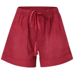 Women's Linen-Inspired Shorts Drawstring Pocket Plain Daily Regular Summer Green Black Pink Orange Red