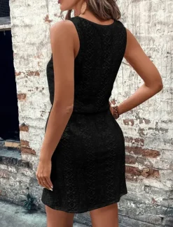 Women's Long Dress Maxi Dress Casual Dress Tank Dress Stylish Casual Vacation Daily Regular Fit Plain Sleeveless U Neck Black White Sky Blue Summer Spring