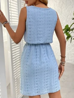 Women's Long Dress Maxi Dress Casual Dress Tank Dress Stylish Casual Vacation Daily Regular Fit Plain Sleeveless U Neck Black White Sky Blue Summer Spring