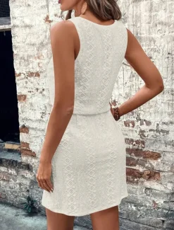 Women's Long Dress Maxi Dress Casual Dress Tank Dress Stylish Casual Vacation Daily Regular Fit Plain Sleeveless U Neck Black White Sky Blue Summer Spring