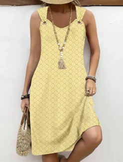 Women's Long Dress Maxi Dress Casual Dress A Line Dress Elegant Stylish Casual Vacation Daily Date Regular Fit Plain Sleeveless Crew Neck White Summer Spring