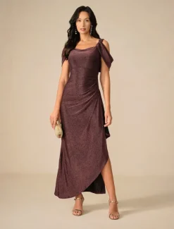 Women's Long Dress Maxi Dress Party Dress Bodycon Elegant Party Birthday Club Regular Fit Plain Sleeveless Straps Maroon Summer