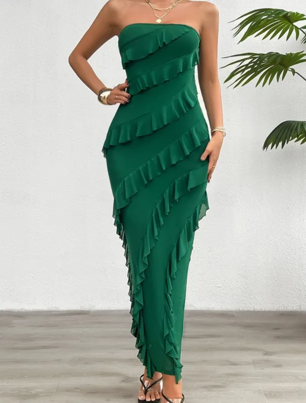 Women's Long Dress Maxi Dress White Dress Prom Dress Party Dress Cocktail Dress Fashion Modern Festival Dress Wedding Party Special Occasion Regular Fit Plain Sleeveless Strapless White Pink Blue