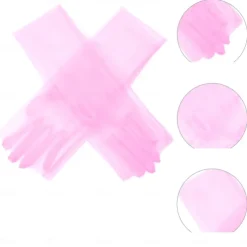 Women's Long Stretchy Mesh Tulle Sheer Gloves Costume Wedding Opera Halloween Party 1920's Dance Gloves