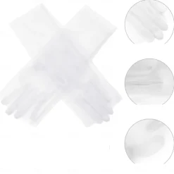 Women's Long Stretchy Mesh Tulle Sheer Gloves Costume Wedding Opera Halloween Party 1920's Dance Gloves