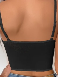 Women's Loungewear Pure Color Corsets Carnival Party Valentine's Day Breathable Straps Sleeveless Lace Backless Summer Spring Home Outfits