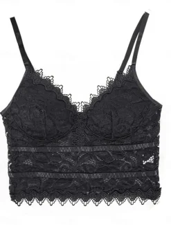 Women's Loungewear Pure Color Corsets Carnival Party Valentine's Day Breathable Straps Sleeveless Lace Backless Summer Spring Home Outfits