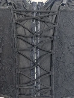 Women's Loungewear Pure Color Corsets Carnival Party Valentine's Day Breathable Straps Sleeveless Lace Backless Summer Spring Home Outfits