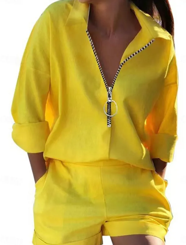 Women's Loungewear Sets Butterfly Letter Fashion Casual Street Date Airport Breathable Lapel Short Sleeve Shorts Summer Spring