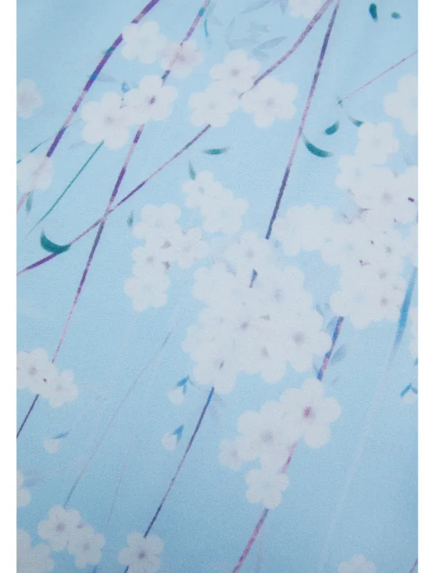 Women's Maxi Dress A Line Dress Elegant Daily Date Regular Fit Floral V Neck Blue Summer