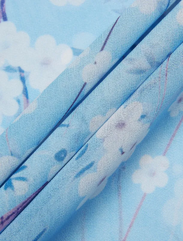 Women's Maxi Dress A Line Dress Elegant Daily Date Regular Fit Floral V Neck Blue Summer