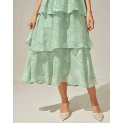 Women's Maxi Dress A Line Dress Elegant Formal Flutter Sleeve Wedding Guest Cocktail Party Regular Fit Plain Short Sleeve V Neck Sage Green Summer