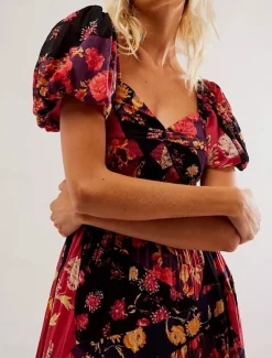 Women's Maxi Dress Casual Dress Swing Dress A Line Dress Boho Dress Bohemia Vintage Casual Vacation Daily Regular Fit Floral Short Sleeve V Neck Red Orange Beige Spring Fall