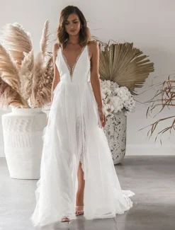 Women's Maxi Dress Graduation Dress Casual Dress A Line Dress Summer Dress Stylish Sexy Vacation Daily Date Regular Fit Plain Sleeveless V Neck White Summer