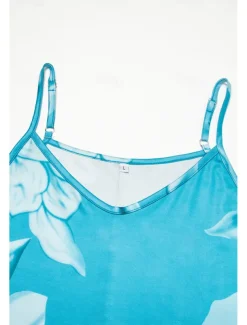 Women's Maxi Dress Sundress A Line Dress Floral Dress Fashion Modern Casual Vacation Casual Daily Regular Fit Floral Sleeveless V Neck Pink Blue Purple Fuchsia Summer Spring