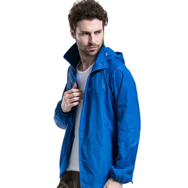 Women's Men's Waterproof Hiking Raincoat UPF 50+ UV Sun Protection Zip Up Hoodie Long Sleeve Fishing Running Jacket Windbreaker Summer Outdoor Windproof Sunscreen UV Resistant Jacket Top Climbing