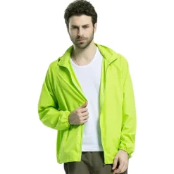 Women's Men's Waterproof Hiking Raincoat UPF 50+ UV Sun Protection Zip Up Hoodie Long Sleeve Fishing Running Jacket Windbreaker Summer Outdoor Windproof Sunscreen UV Resistant Jacket Top Climbing