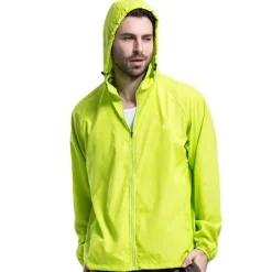 Women's Men's Waterproof Hiking Raincoat UPF 50+ UV Sun Protection Zip Up Hoodie Long Sleeve Fishing Running Jacket Windbreaker Summer Outdoor Windproof Sunscreen UV Resistant Jacket Top Climbing