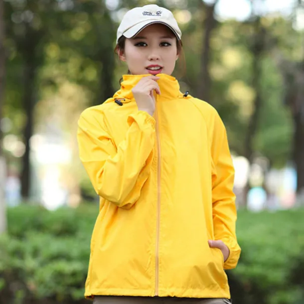 Women's Men's Waterproof Hiking Raincoat UPF 50+ UV Sun Protection Zip Up Hoodie Long Sleeve Fishing Running Jacket Windbreaker Summer Outdoor Windproof Sunscreen UV Resistant Jacket Top Climbing