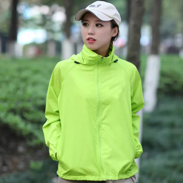 Women's Men's Waterproof Hiking Raincoat UPF 50+ UV Sun Protection Zip Up Hoodie Long Sleeve Fishing Running Jacket Windbreaker Summer Outdoor Windproof Sunscreen UV Resistant Jacket Top Climbing