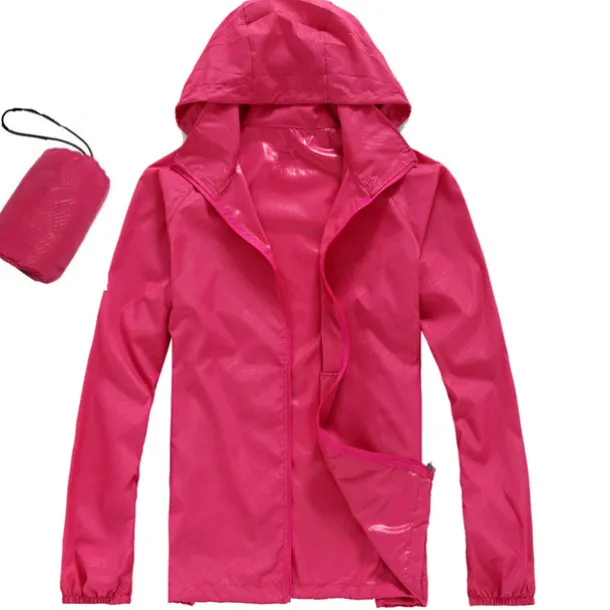 Women's Men's Waterproof Hiking Raincoat UPF 50+ UV Sun Protection Zip Up Hoodie Long Sleeve Fishing Running Jacket Windbreaker Summer Outdoor Windproof Sunscreen UV Resistant Jacket Top Climbing