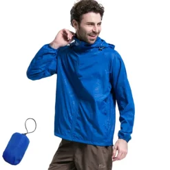 Women's Men's Waterproof Hiking Raincoat UPF 50+ UV Sun Protection Zip Up Hoodie Long Sleeve Fishing Running Jacket Windbreaker Summer Outdoor Windproof Sunscreen UV Resistant Jacket Top Climbing