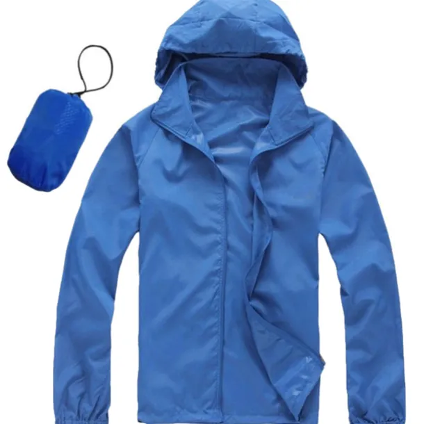 Women's Men's Waterproof Hiking Raincoat UPF 50+ UV Sun Protection Zip Up Hoodie Long Sleeve Fishing Running Jacket Windbreaker Summer Outdoor Windproof Sunscreen UV Resistant Jacket Top Climbing