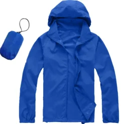 Women's Men's Waterproof Hiking Raincoat UPF 50+ UV Sun Protection Zip Up Hoodie Long Sleeve Fishing Running Jacket Windbreaker Summer Outdoor Windproof Sunscreen UV Resistant Jacket Top Climbing