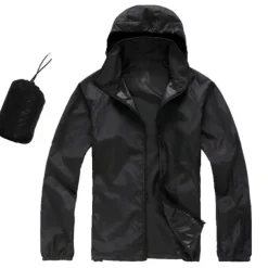 Women's Men's Waterproof Hiking Raincoat UPF 50+ UV Sun Protection Zip Up Hoodie Long Sleeve Fishing Running Jacket Windbreaker Summer Outdoor Windproof Sunscreen UV Resistant Jacket Top Climbing