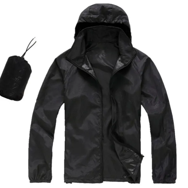Women's Men's Waterproof Hiking Raincoat UPF 50+ UV Sun Protection Zip Up Hoodie Long Sleeve Fishing Running Jacket Windbreaker Summer Outdoor Windproof Sunscreen UV Resistant Jacket Top Climbing