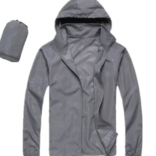 Women's Men's Waterproof Hiking Raincoat UPF 50+ UV Sun Protection Zip Up Hoodie Long Sleeve Fishing Running Jacket Windbreaker Summer Outdoor Windproof Sunscreen UV Resistant Jacket Top Climbing