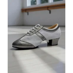 Women's Mesh Lace-Up Latin Dance Shoes - Breathable Professional Ballroom Practice Footwear with Low Heel for Performers