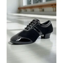 Women's Mesh Lace-Up Latin Dance Shoes - Breathable Professional Ballroom Practice Footwear with Low Heel for Performers