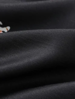 Women's Midi Dress Boho Dress Print Dress Western Dress Fashion Outdoor Vacation Weekend Regular Fit Plain Long Sleeve V Neck Black Summer