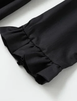 Women's Midi Dress Boho Dress Print Dress Western Dress Fashion Outdoor Vacation Weekend Regular Fit Plain Long Sleeve V Neck Black Summer