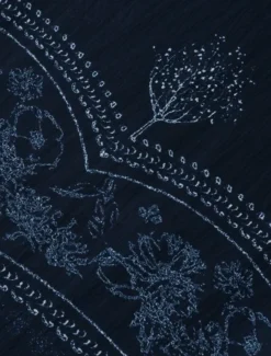 Women's Midi Dress Boho Dress Western Dress Fashion Classic Holiday Going out Weekend Regular Fit Flower Long Sleeve V Neck Dark Blue Summer