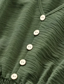 Women's Midi Dress Casual Dress A Line Dress Stylish Basic Casual Vacation Daily Regular Fit Plain Long Sleeve V Neck Black Army Green Summer Spring